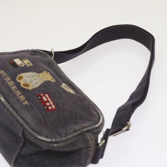 BURBERRY Hand Bag Denim Navy Auth ti1533 - Picture 14 of 16